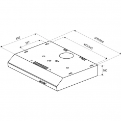 Витяжка традиційна Pyramida UX 60 (380) B BL в Запорожье